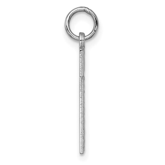 14k White Gold, Varsity Collection, Large D/C Pendant, Number 1 - Picture 2 of 6